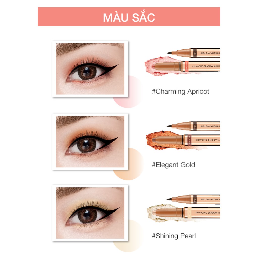 (Auth Thái) Bút sáp mắt và kẻ mắt 2in1 Browit Eyemazing Shadow and Liner 0.60g + 0.85ml