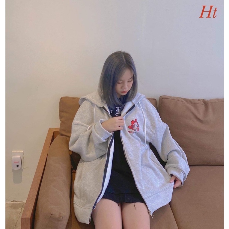 Áo khoác nỉ cotton AMONG hai mặt HT12