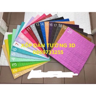 combo 45 Tấm XỐP DÁN TƯỜNG 3D 70X70