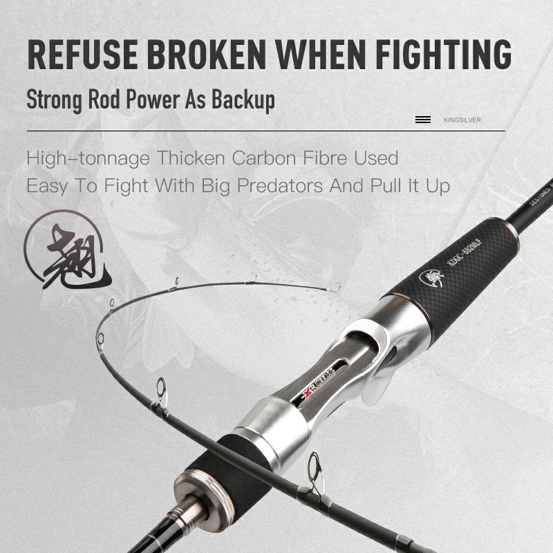 Cần câu cá KINGDOM bằng carbon cao cấp chuyên dụng 1.85M 2.2M