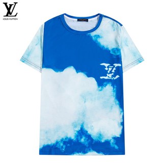 Áo Thun Cotton Tay Ngắn In Họa Tiết Lv Độc Đáo Cho Nam Và Nữ