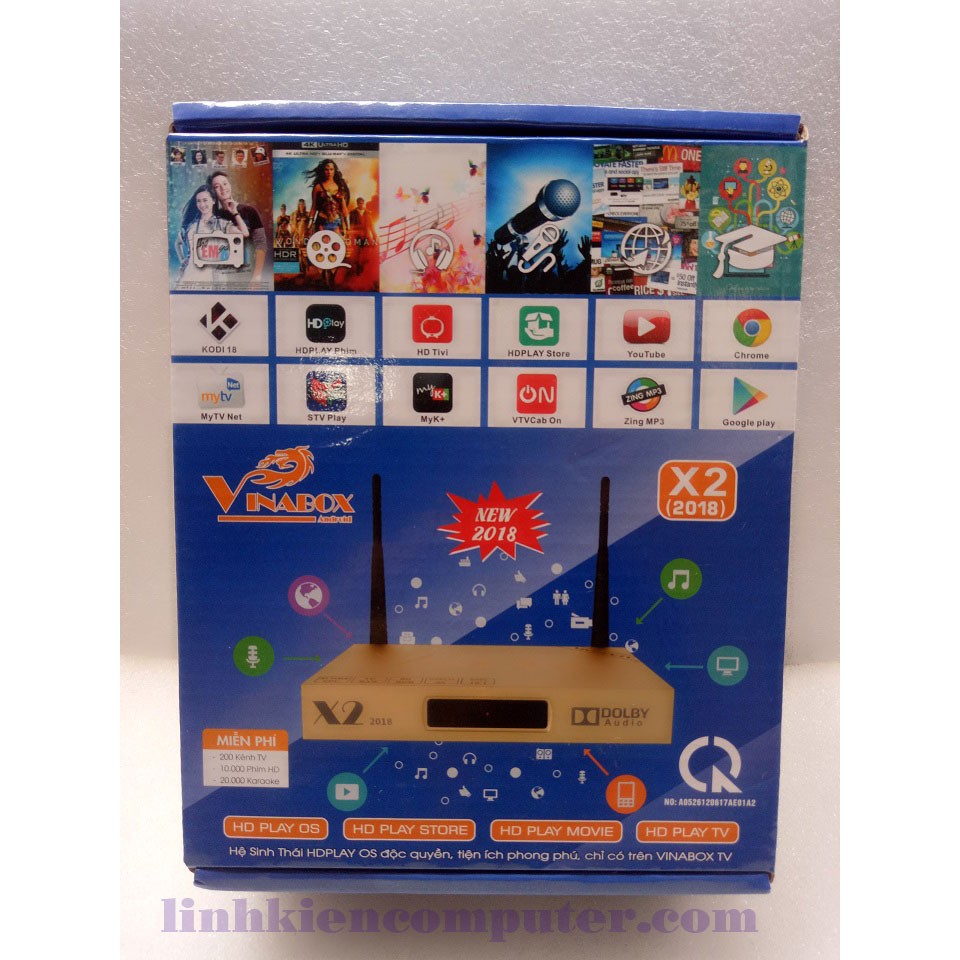 ĐẦU ANDROID TV BOX VINABOX X2 2018 - Thiết bị biến Tivi thường thành SmartTV