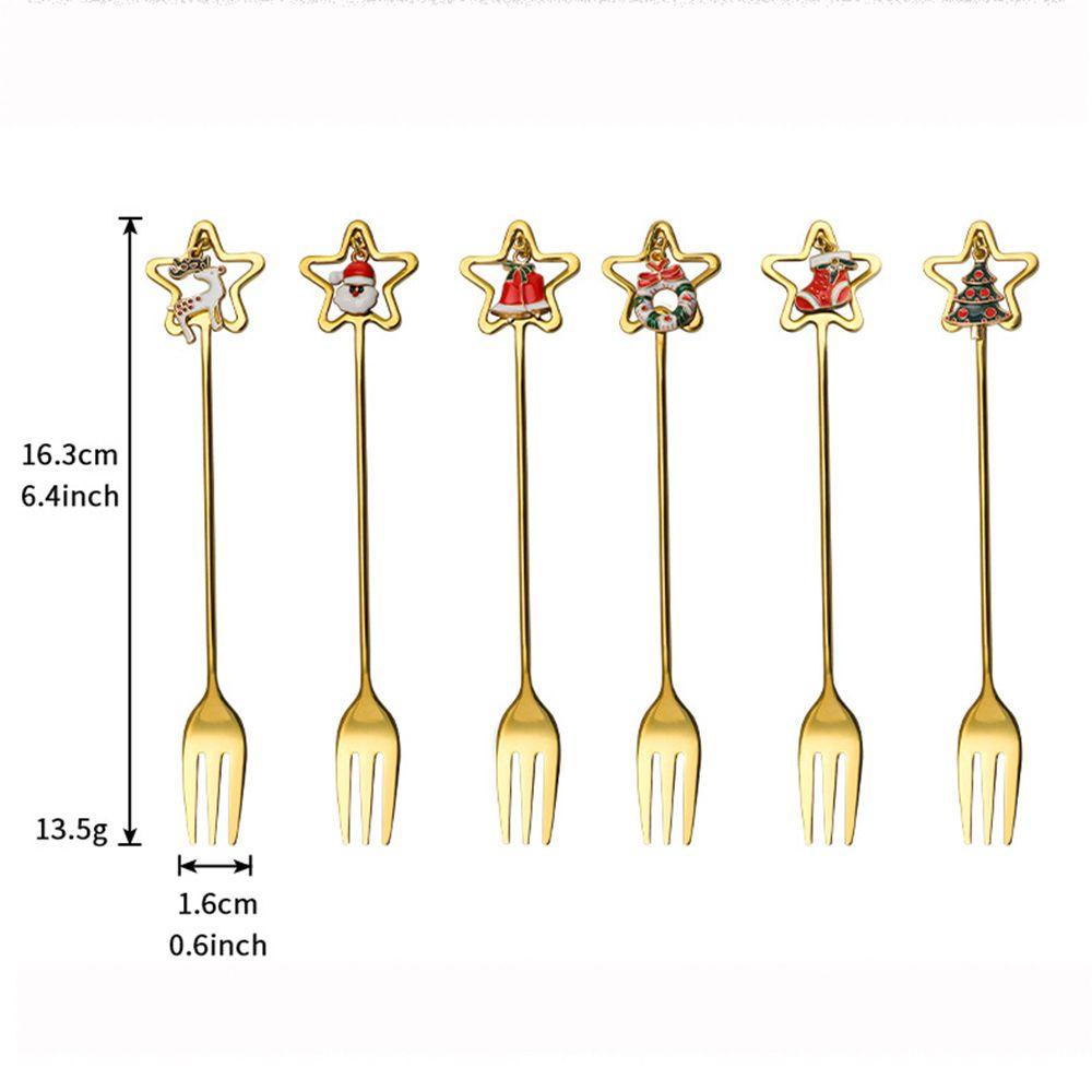 Set 6 Nĩa Ăn Kem / Trái Cây / Súp Đa Năng Tiện Dụng