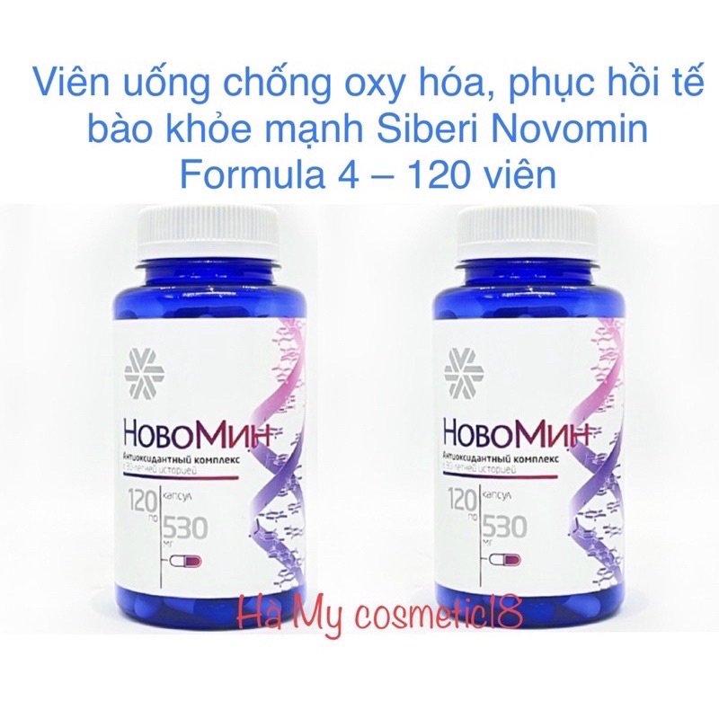 Viên uống chống oxy hóa, phục hồi tế bào khỏe mạnh Siberian Novomin Formula 4 – 120 viên