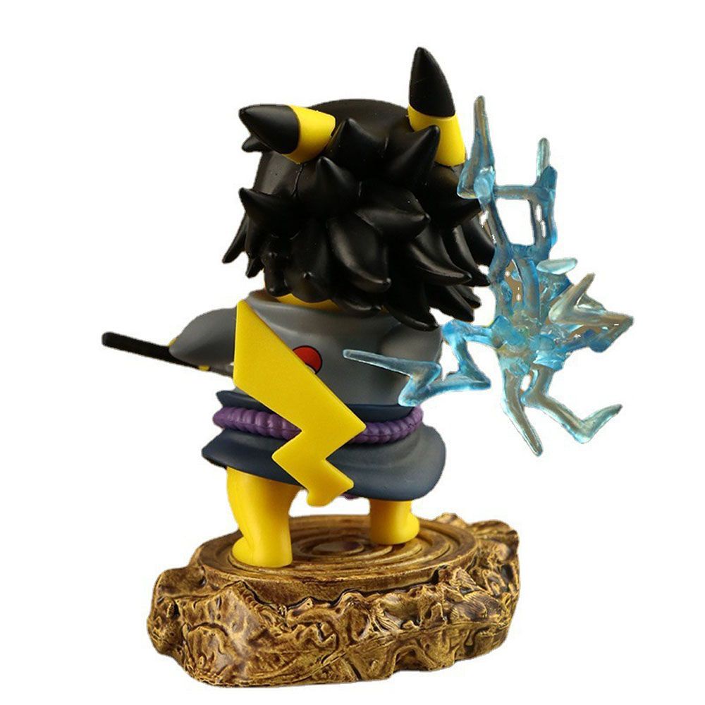 Mô Hình Nhân Vật Uchiha Sasuke Pikachu Naruto Bằng Pvc