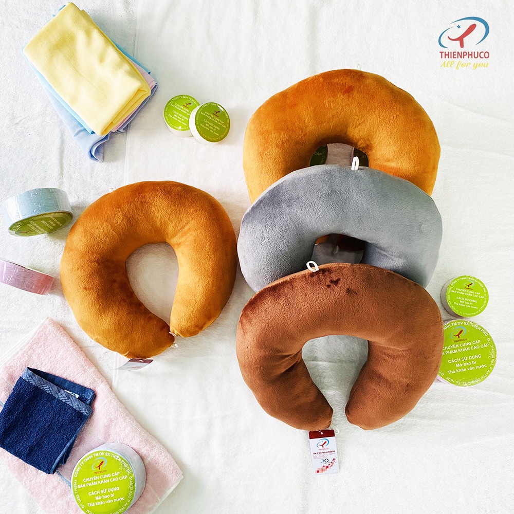 Gối Kê Cổ Chữ U Cao Cấp Thiện Phú 33x27, Gối Tựa Đầu Dễ Thương Cho Giất Ngủ Của Bạn