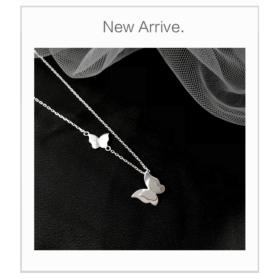 925 Silver Plated Beautiful Butterfly Necklace For Women