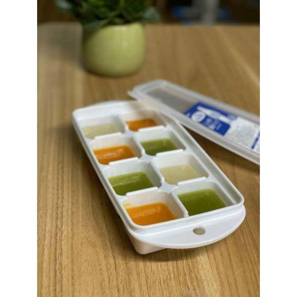 Khay trữ dashi, thực phẩm ăn dặm Nayaka nắp dẻo - Hàng Nhật