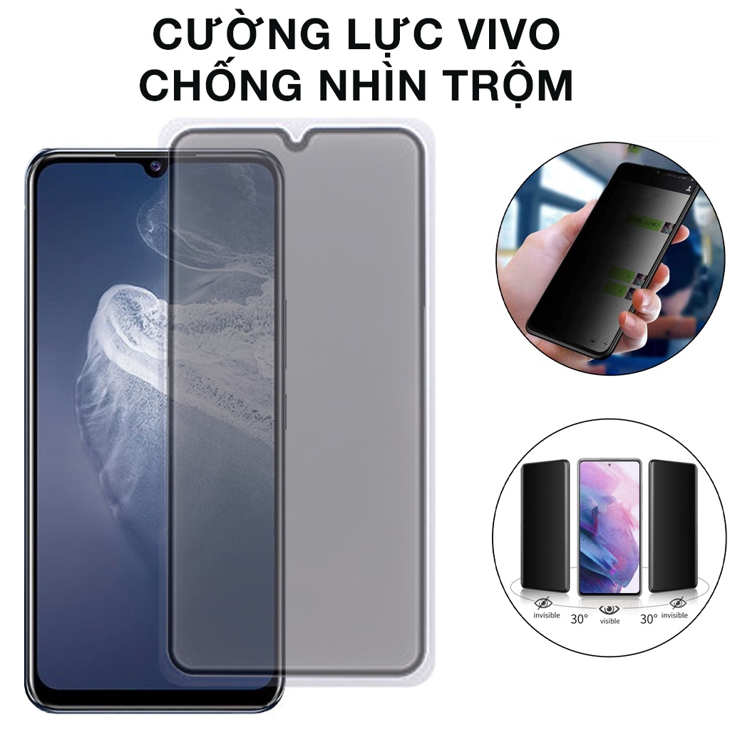 Kính cường lực chống nhìn trộm vivo V20 V20SE V11I S1 V15 Pro V19 NEO Y91 Y91C Y93 Y95 Y1S Y51 Y51A Y53S Y72 5G