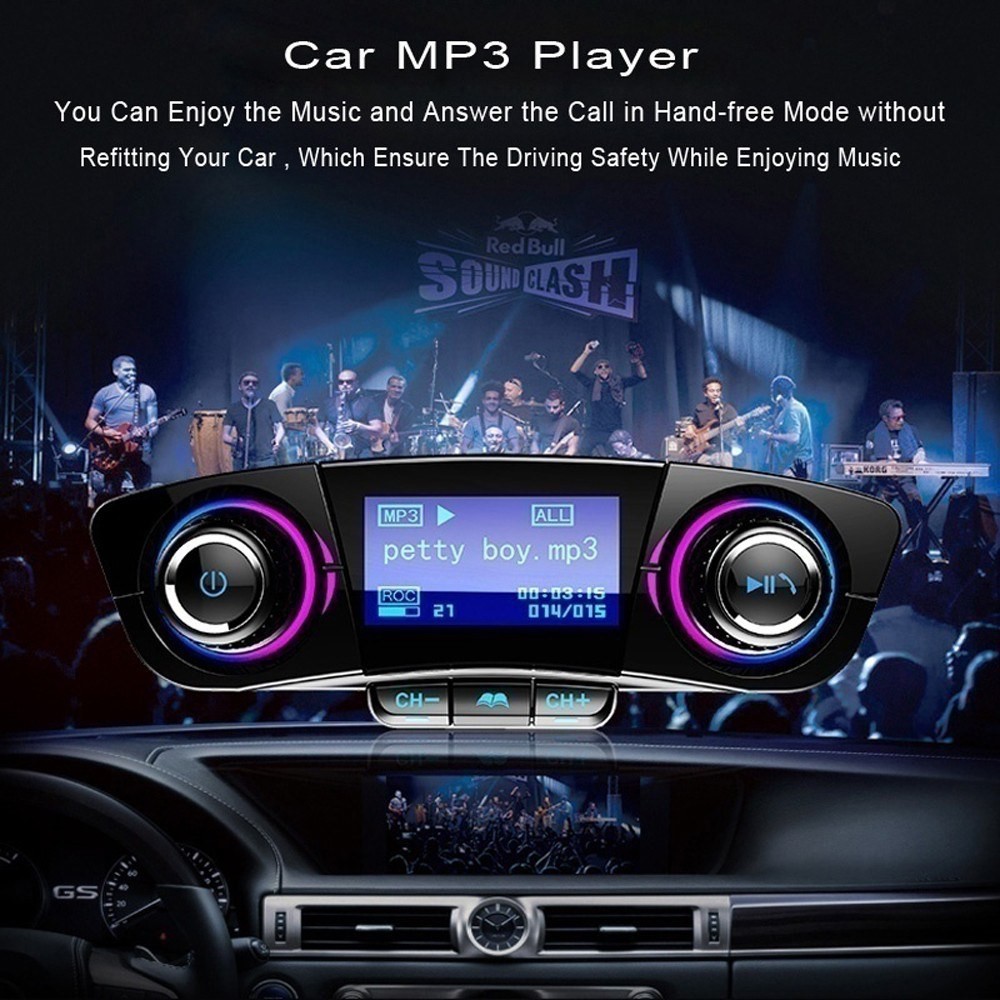 Máy Phát Nhạc Mp3 Kết Nối Bluetooth Cho Xe Hơi