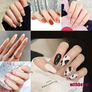 (Hàng Mới Về) Set 24 Móng Tay Giả Dài Phối Màu Xinh Xắn