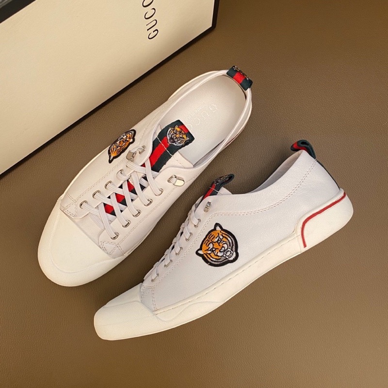 Giày thể thao nam Gucci GC da thật cao cấp thêu hình hổ