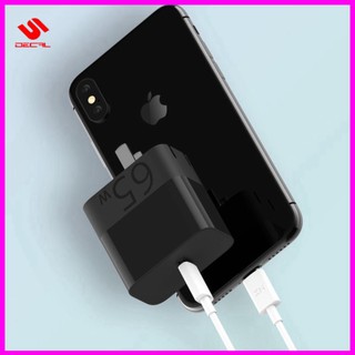XẢ HÀNG  Củ sạc nhanh PD 65W cổng USB-C, Hỗ trợ Macbook, iPad, iPhone, Máy tính xách tay XẢ HÀNG