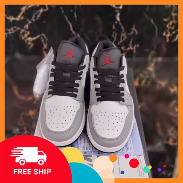 [FREESHIP- BẢO HÀNH 12 THÁNG] GIÀY THỂ THAO NAM NỮ JD XÁM CHỈ ĐỎ THẤP CỔ HOT TREND FULL BOX BILL | BigBuy360 - bigbuy360.vn