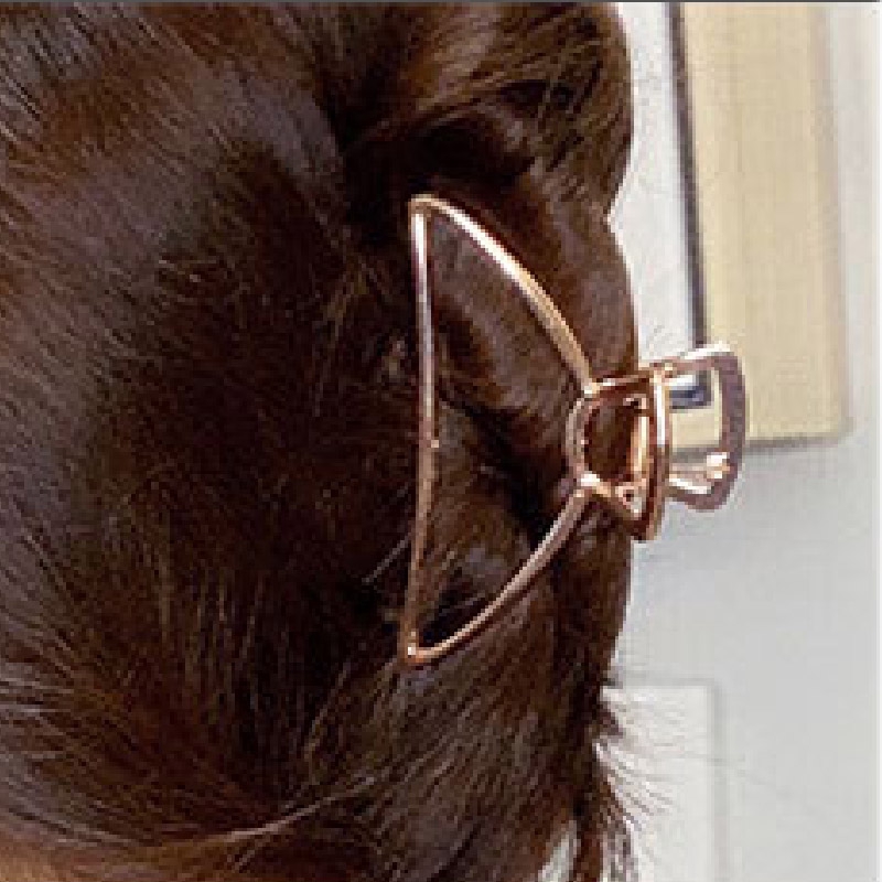 Kẹp Tóc Kim Loại Hình Bán Nguyệt Xinh Xắn Cho Nữ