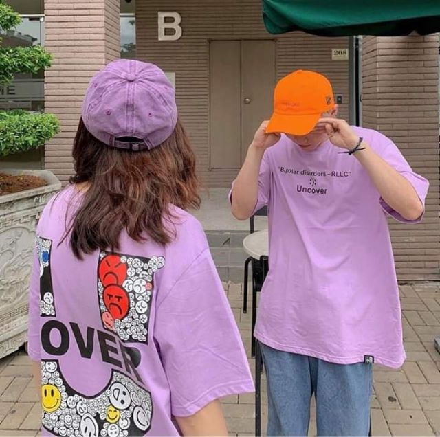 Áo Thun Unisex Tím Hottrend Cover U Hình Thật