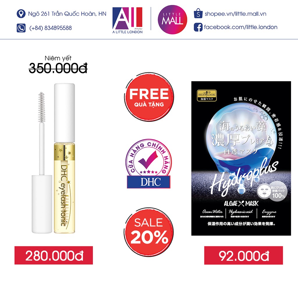 Tinh chất dưỡng mi DHC eyelash tonic 6,5ml TẶNG mặt nạ Sexylook (Nhập khẩu) | BigBuy360 - bigbuy360.vn