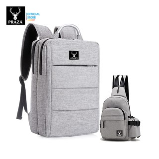 Combo Balo Unisex Cao Cấp & Túi Đeo Chéo Tiện Dụng Unisex PRAZA - BL161DC111