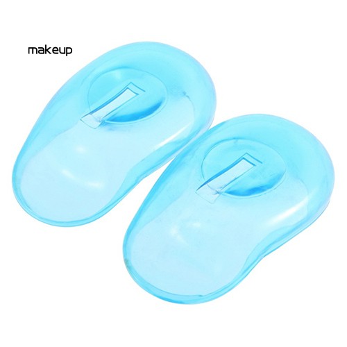 (hàng Mới Về) Set 2 Bọc Silicone Trong Suốt Bảo Vệ Tai Khi Nhuộm Tóc