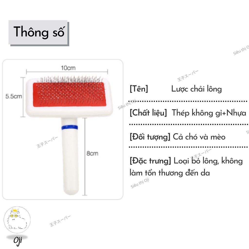 Lược Chải Lông Chó Mèo Hạt Chống Tĩnh Điện Không Làm Tổn Thương Da