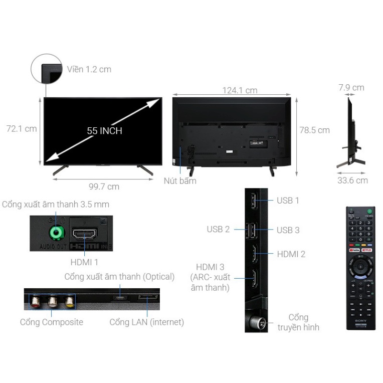 SMART TIVI SONY 4K 49 INCH KD-49X7000G Full (Nguyên seal ) | BigBuy360 - bigbuy360.vn