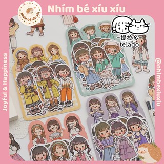 Sticker trang phục 4 mùa OOTD nam nữ sinh Telado Four season cute wear trang trí sổ tay nhimbexiuxiu VT62