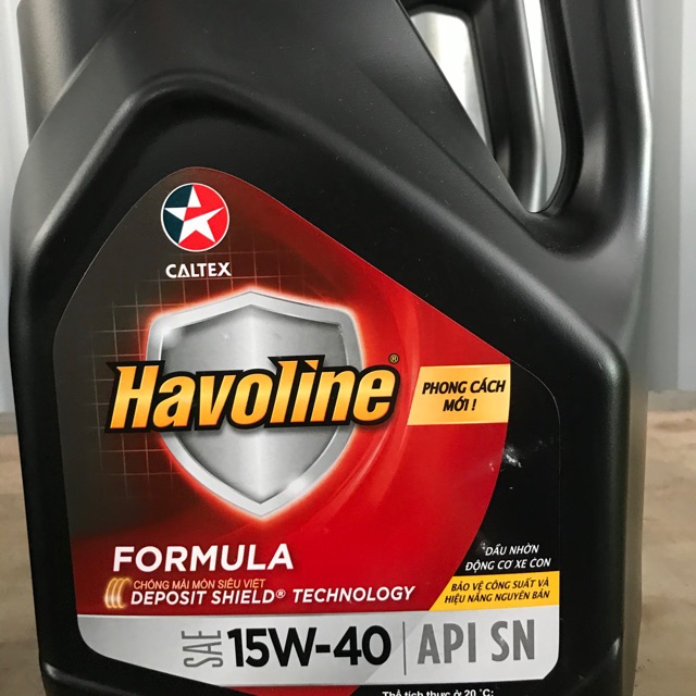 Nhớt động cơ ô tô xăng Havoline Formula 15w40 4L