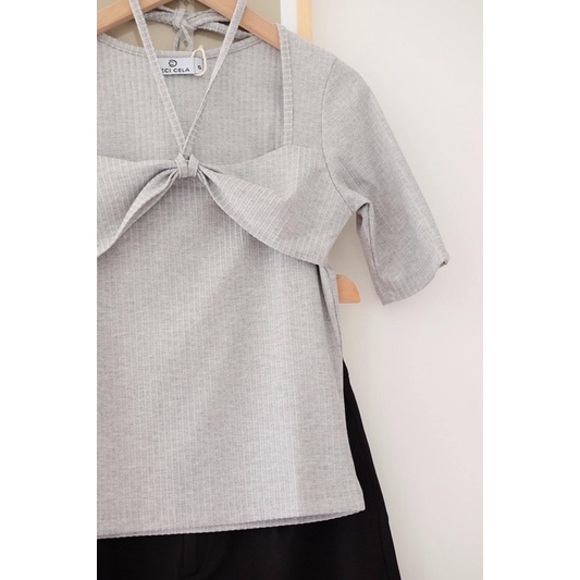 Ceci Cela - Áo Thun Gân Dây Cột Năng Động Faye