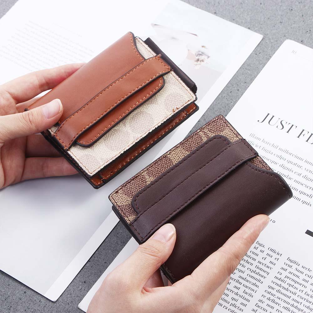 Ví Ngắn Dạng Gập Có Ngăn Đựng Thẻ Thời Trang Xu Hướng Cho Nữ DYRUIDOJ Giá Đỡ
