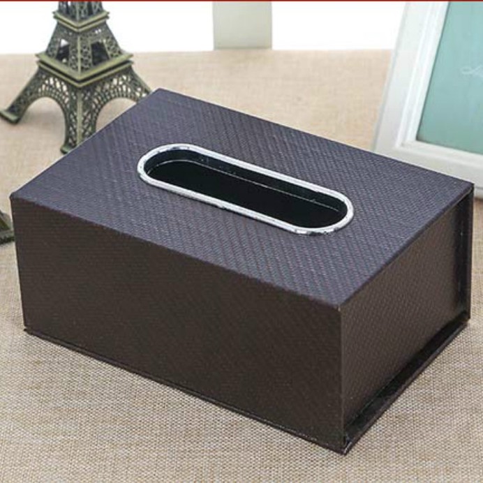Hộp Đựng Khăn Giấy Bằng Da pu Phong Cách Châu Âu Cho Khách Sạn B &amp; B