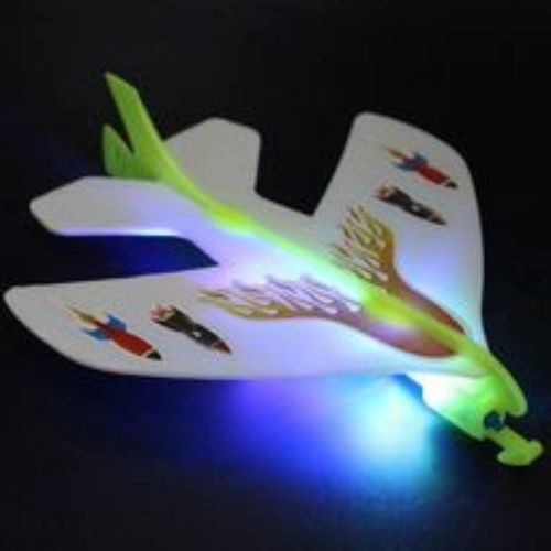 Máy bay xốp bắn ná trợ lực có đèn led – Đồ chơi cho bé giải trí vận động ngoài trời