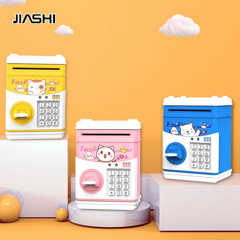 Ống bỏ tiết kiệm mini Jiashi hình hoạt hình bằng nhựa trang trí cho trẻ em