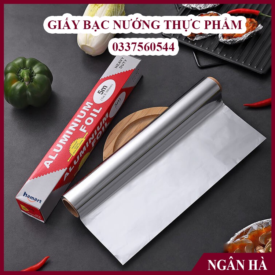 Giấy bạc nướng dài 3m cho nồi chiên không dầu nướng thịt thực phẩm cách nhiệt bọc thức ăn