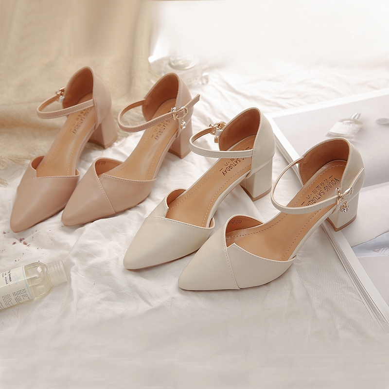 Giày cao gót, sandal nữ cao 3 phân nữ tính