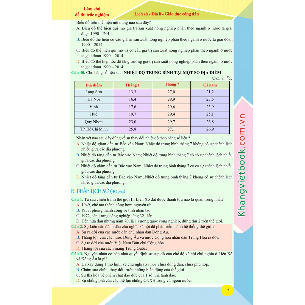 Sách - Làm Chủ Đề Thi Trắc Nghiệm Lịch Sử - Địa Lí - Giáo Dục Công Dân