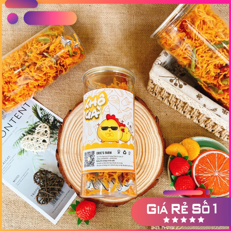 Khô gà lá chanh 1kg, khô gà Thượng Hạng, Thơm ngon, Thấm vị, ăn vặt Sài Gòn giá rẻ.