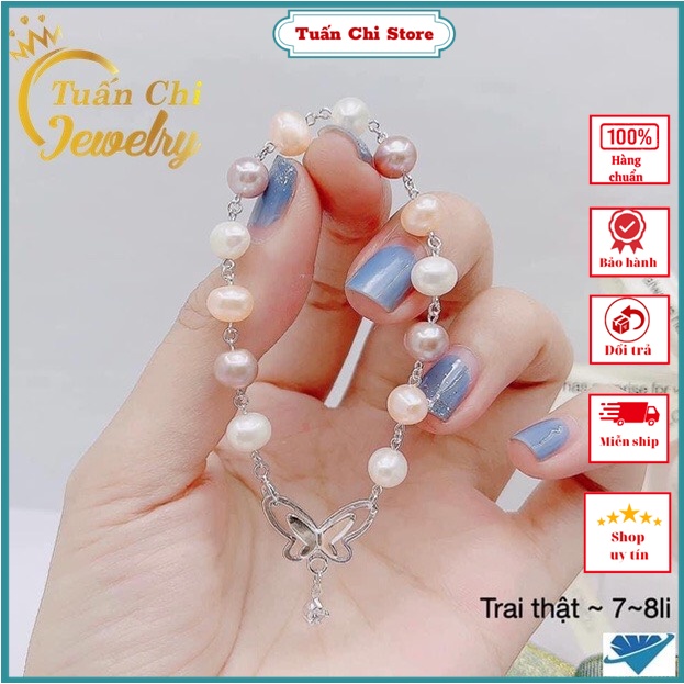 Lắc Tay Nữ Bạc Cao Cấp Kết Hợp Ngọc, Kiểu Dáng Hiện Đại, Cá Tính