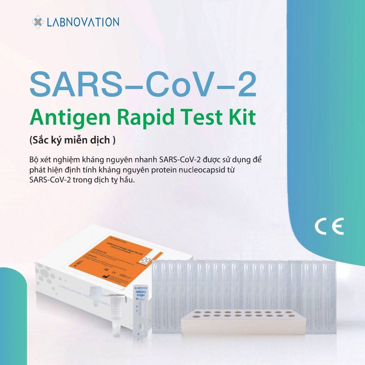 Que test nhanh Covid 19, kit test covid Labnovation, 1 lần test.