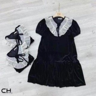Mailan007 váy xuông cổ ren điệu đà ma7979s ma20s