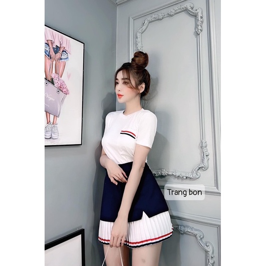 Set áo phông + chân váy