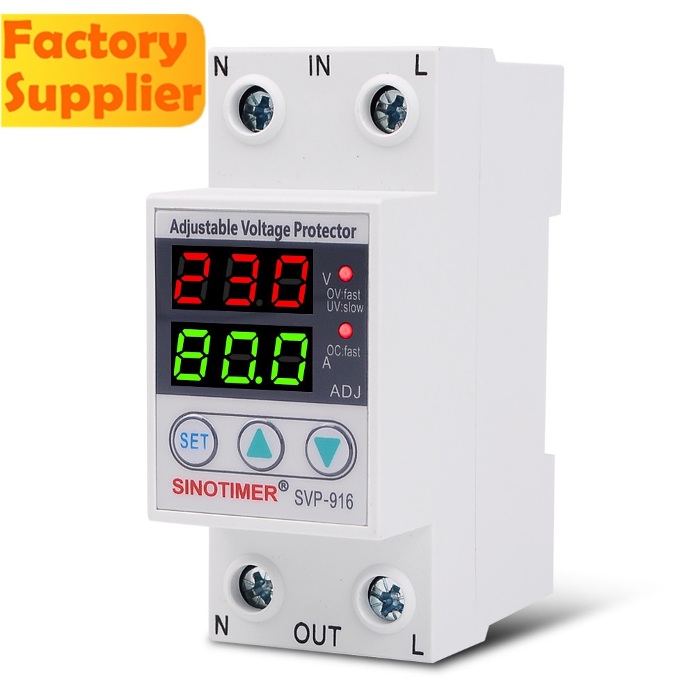 Thiết bị bảo vệ điện áp PCBFUN AC 230V 40/63/80A Din chuyên dụng