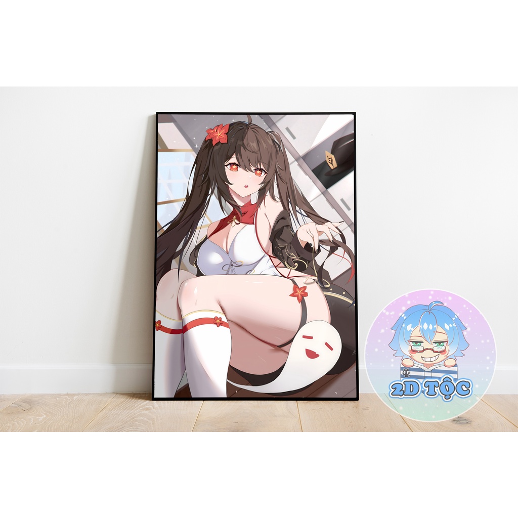 TRANH POSTER A3 HU TAO HuTao  GENSHIN IMPACT CHẤT LIỆU GIẤY CAO CẤP - 2D TỘC SHOP