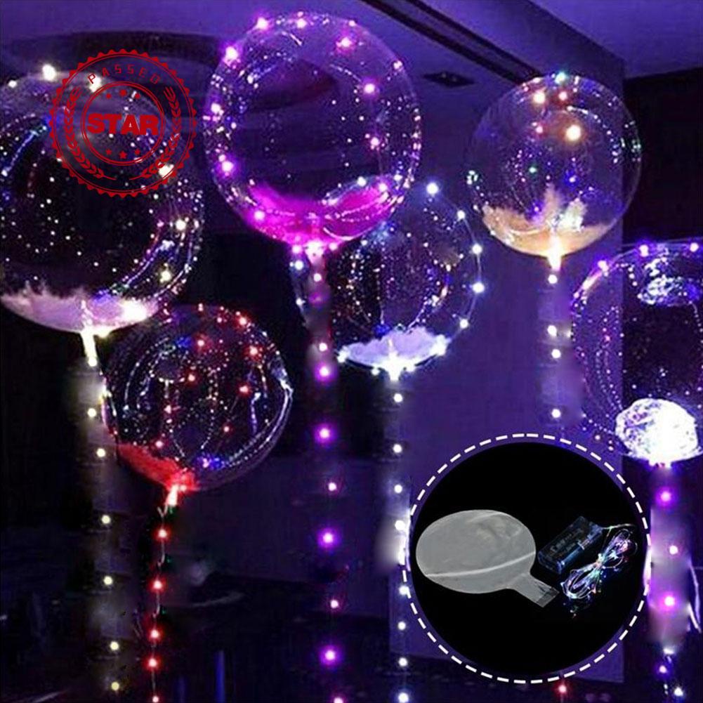 Bóng Bay Trong Suốt Có Đèn Led Phát Sáng Dùng Trang Trí Tiệc V4G6
