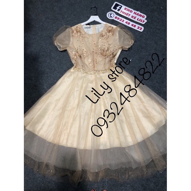 ĐẦM CÔNG CHÚA KẾT HOA VÀ CƯỜM