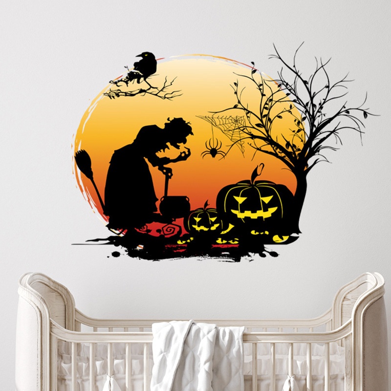 Miếng Dán Cửa Sổ Trang Trí Chủ Đề Halloween
