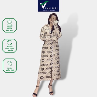 Áo chống nắng toàn thân nữ, áo choàng chống nắng chất vải thô kate 2 lớp mềm đẹp
