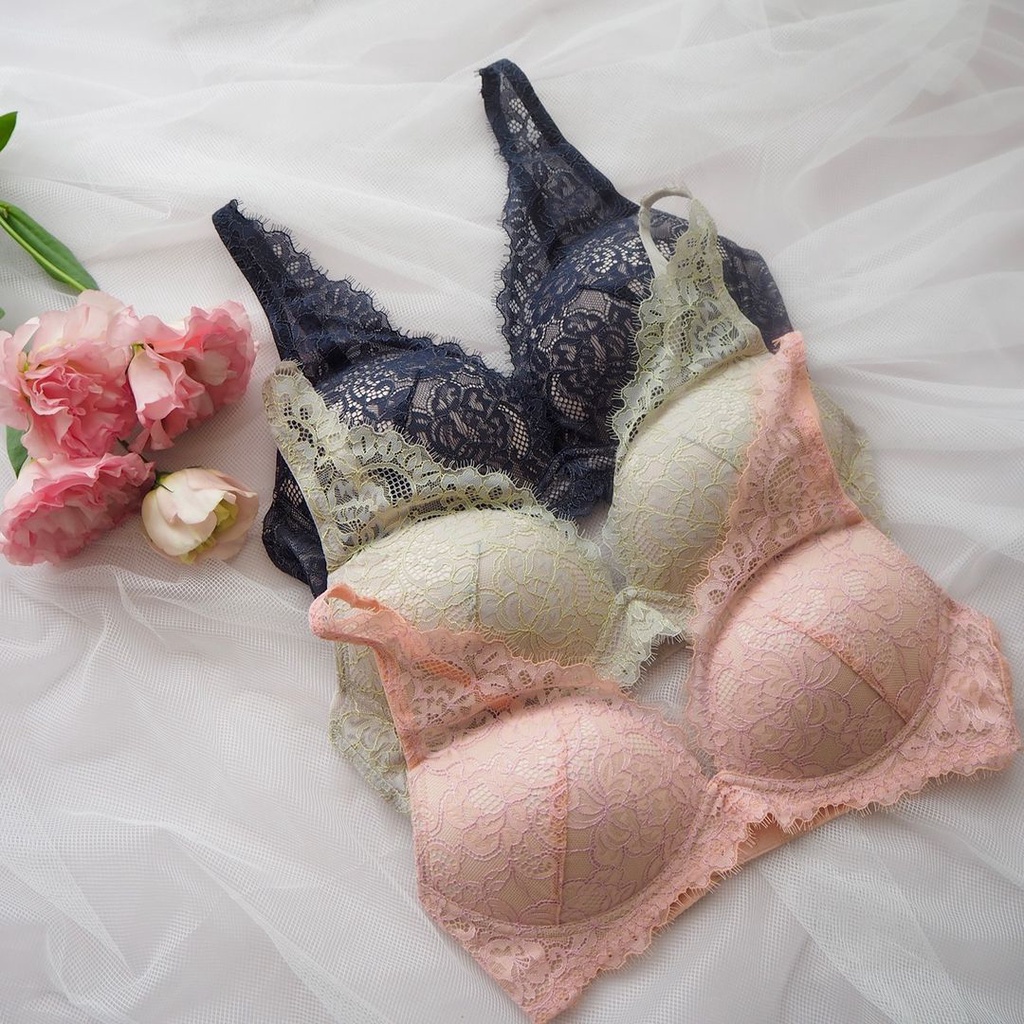 Áo lót ren không gọng Tuché Gunze Peach Bra 2.0 JB6019H kháng khuẩn, thấm hút mồ hôi Nhật Bản