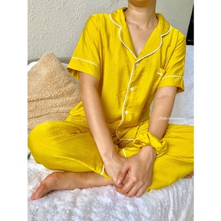 ĐỒ BỘ MẶC NHÀ PYJAMA DÀI - VÀNG