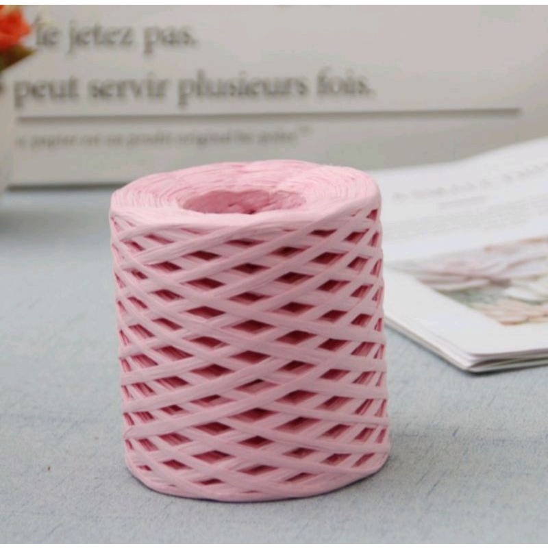 sợi cọ Raffia đan móc mũ túi xách