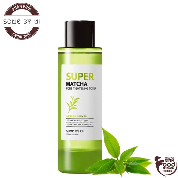 Nước Hoa Hồng Thu Nhỏ Lỗ Chân Lông Giảm Dầu Nhờn Chiết Xuất Trà Xanh Some By Mi Super Matcha Pore Tightening Toner 150ml